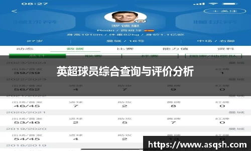 英超球员综合查询与评价分析